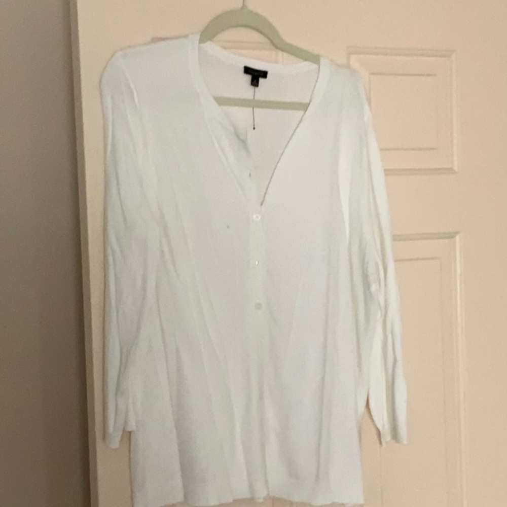 New with tags Talbots whit cardigan size xl